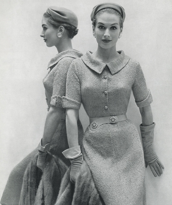 KNITTING PATTERN Vintage Nylon Ribbon Dress 15-0714-06 Instant Download PDF