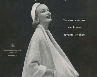 KNITTING CROCHET PATTERNS Vintage 50s Swing Coats Jackets Cape Stoles Shrug Bolero 9 Patterns 33-0704-00 Instant Download pdf