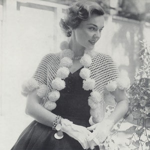 CROCHET PATTERN Tunisian Afghan Stitch Shrug Instant Download PDF 74-0128-13
