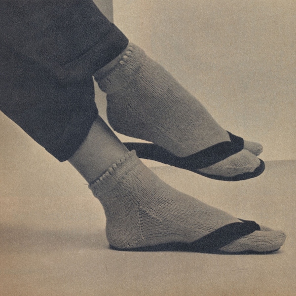 Vintage Tabis Socken Stricken und Filz Zoris Tangas Sandalen Schnittmuster Sofort Download PDF 93-0012-50