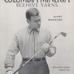 KNITTING PATTERN Men&#39;s Shirt Sweater Instant Download PDF 15-2506-02