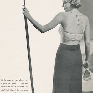 KNITTING PATTERN Vintage Kerchief Halter Top Instant Download PDF 07-0075-09