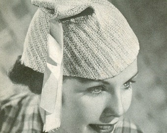 CROCHET PATTERN Vintage 1930s Fez Hat 75-0074-13 Instant Download PDF