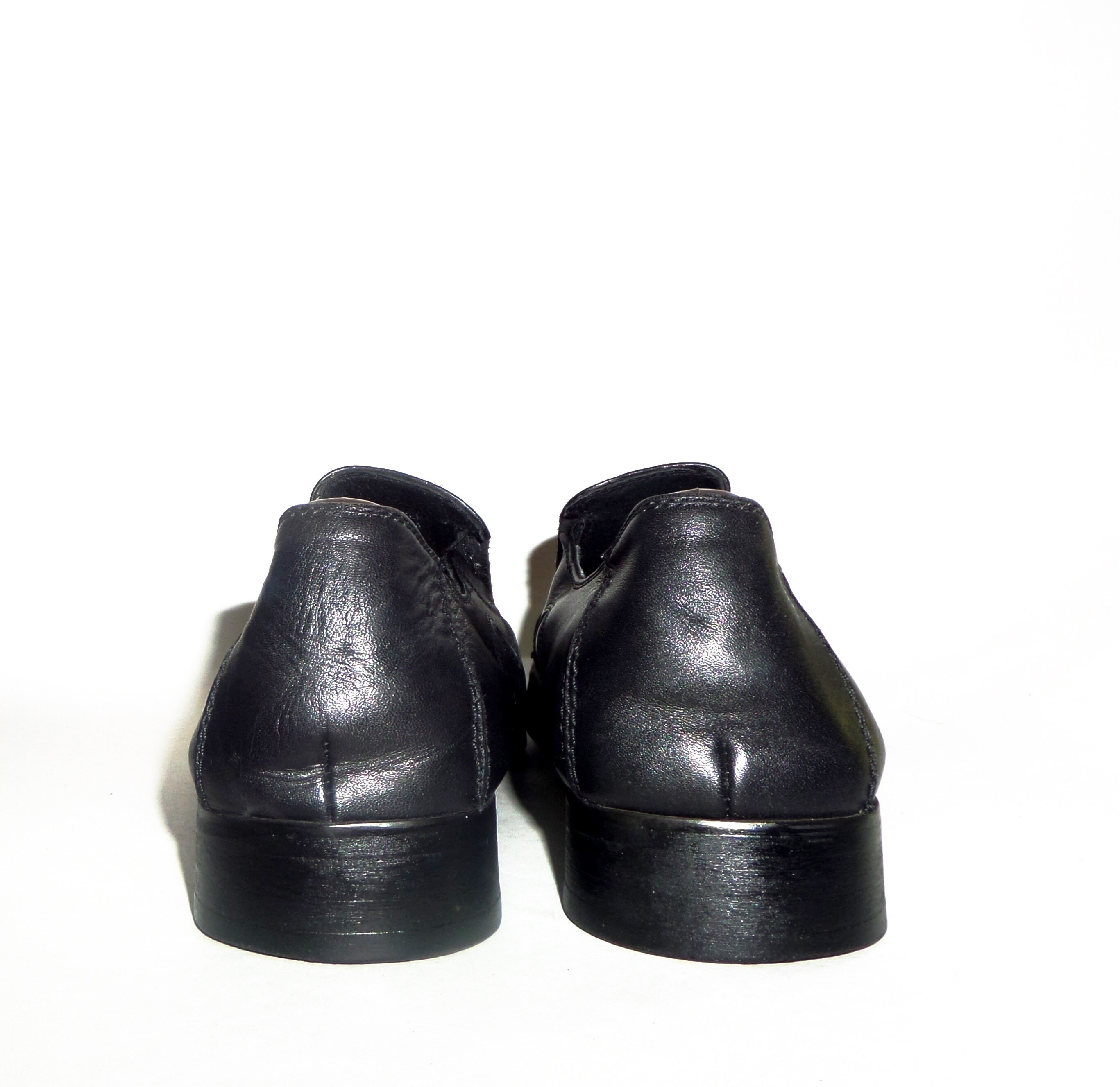 Buy 1990 s Enzo Feldini Black Leather Bicycle Toe Slip on Casual Dress Loafers Shoes 8.5D Online in India Etsy