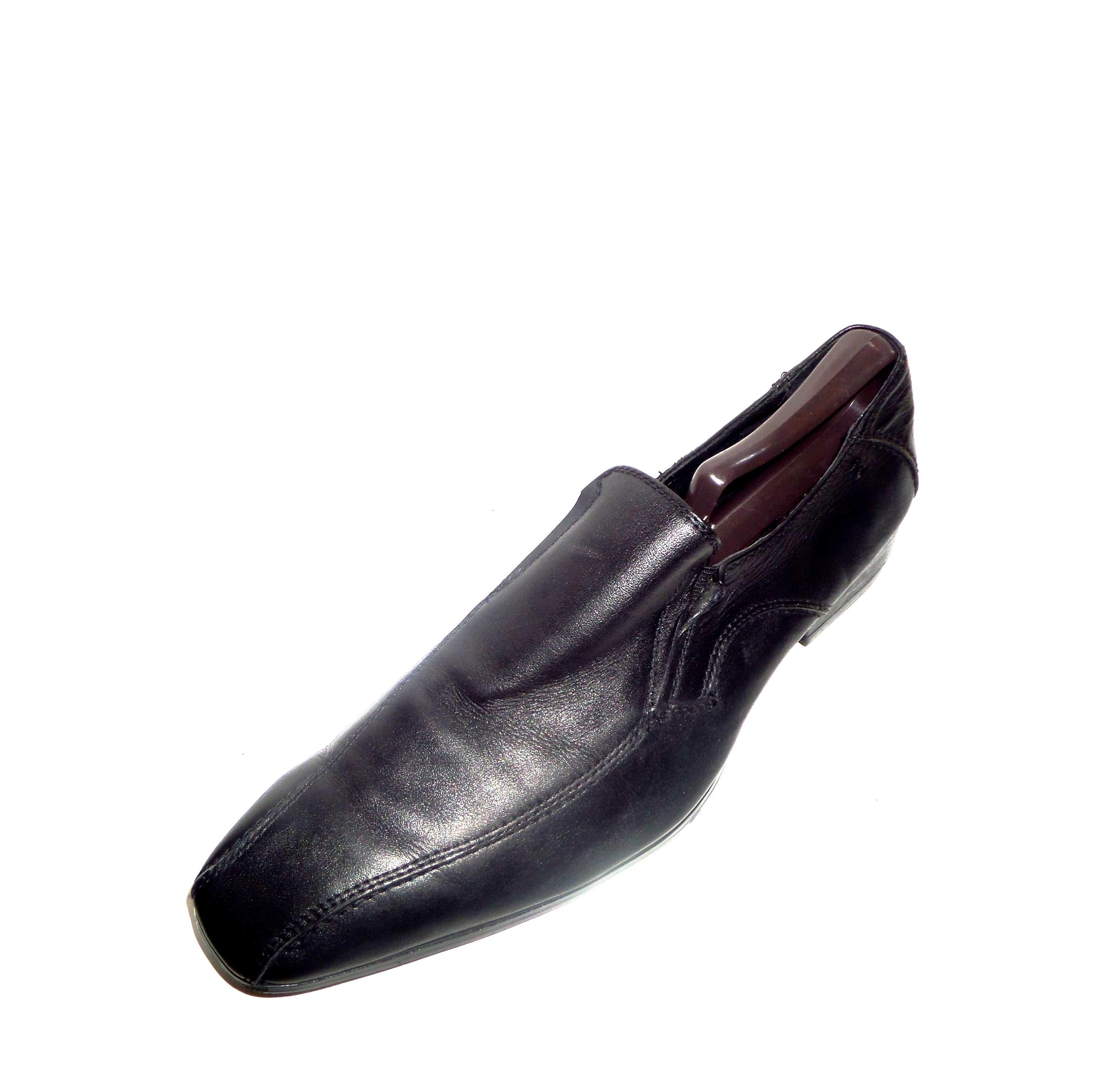 Mens Slip On Brown Dress Shoes Loafer Oxfords Textured Leather Bonafini 155