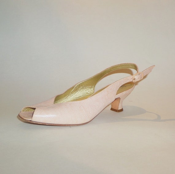 peach slingback shoes