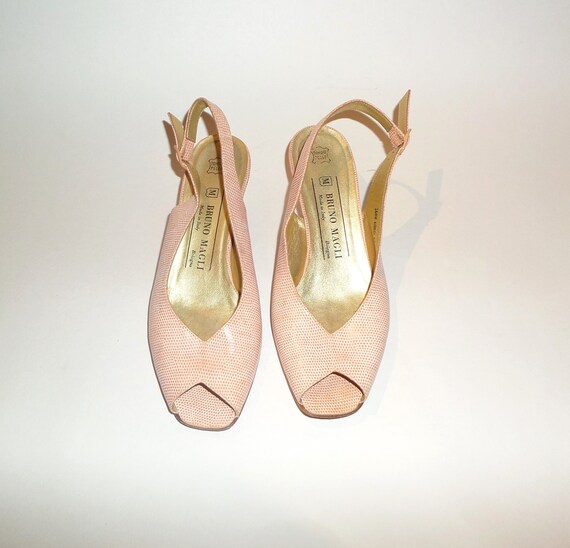 peach slingback shoes