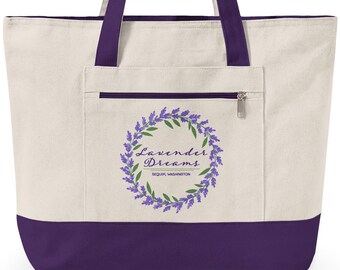 Bolso tote Sueños de Lavanda / Estampado floral de Sequim, Washington