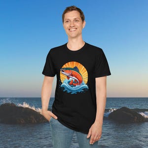 Catch of the Day Salmon T-Shirt, Fishing Tee, Fisherman Shirt, Outdoor Apparel, Nature Lover Gift