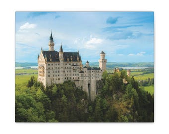 Neuschwanstein Castle Landscape Canvas