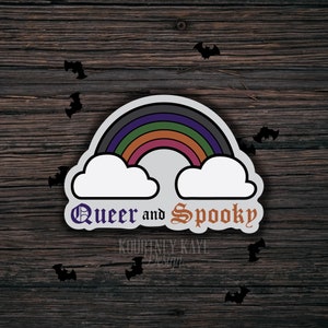 Gay spooky sticker, Queer Halloween, LGBTQ Halloween, last responder sticker, mortician gift, spooky stickers, goth stickers