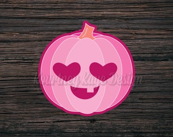 Roze Halloween, schattige Jackolantern sticker, roze pompoen, pastel Halloween, Pinkoween, roze esthetische stickers, girly pompoen