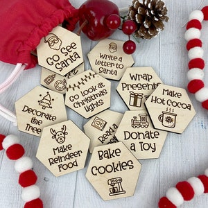 Christmas Activity Tokens,  Family fun, Christmas Bucket list,  Christmas Countdown Activities, Advent fun