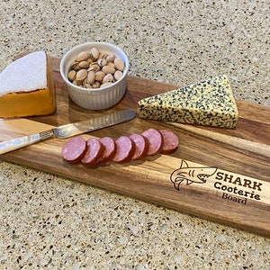Shark Cooterie Board, Charcuterie, Cutting Board, Housewarming gift, Funny, Kitchen item, Laser Engraved, Shark Coochie