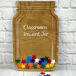 XL Star Jar, Classroom Fun, 100 Days of School, Classroom Countdown, Glitter Gold Star, School and Learning, Class Incentive, XL Rewards Jar