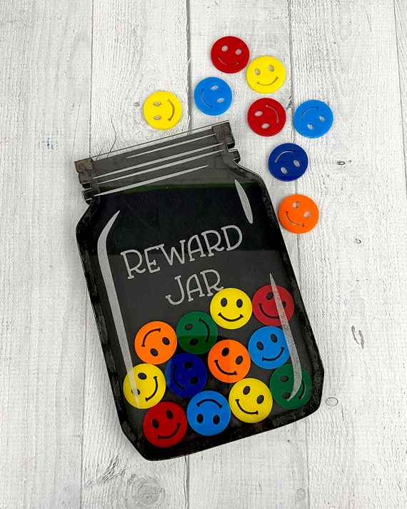 Wooden Incentive Tokens 45 Pcs Smile Tokens For Reward Jar - Colorful ...