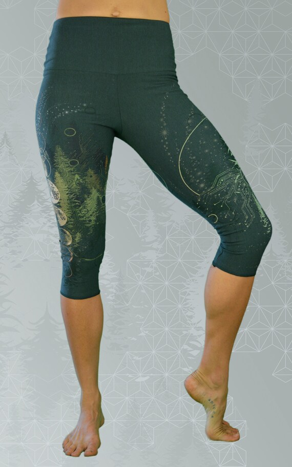 Bamboo Crop Leggings Hunter Green 