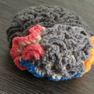 Crocheted Brain Pattern, crochet pattern, brain, pdf pattern, crocheted brain, brain pattern, crocheted science models, science crochet 画像 2