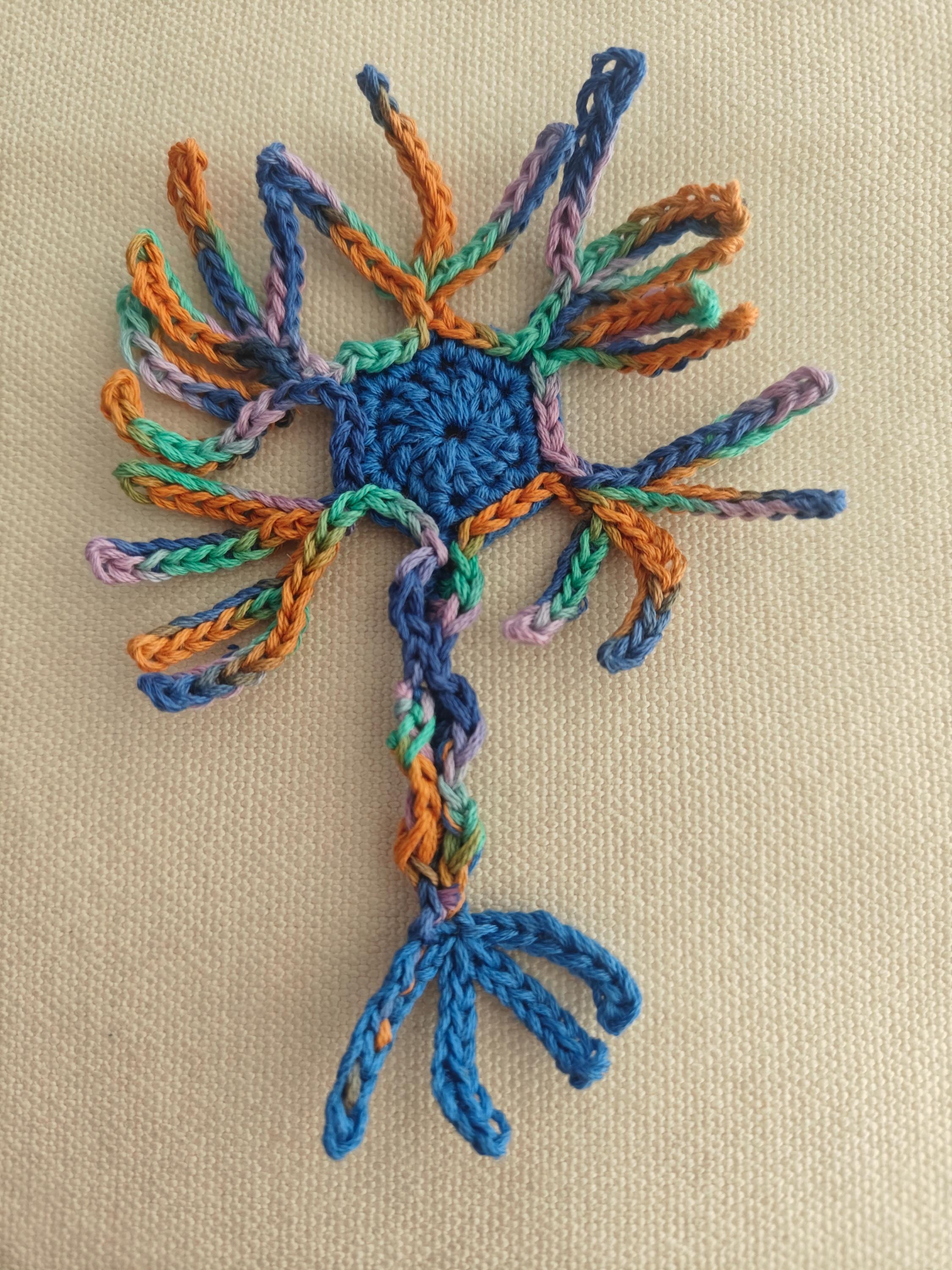 Crocheted Neuron Pins, Crocheted Science Models, Science Crochet ...