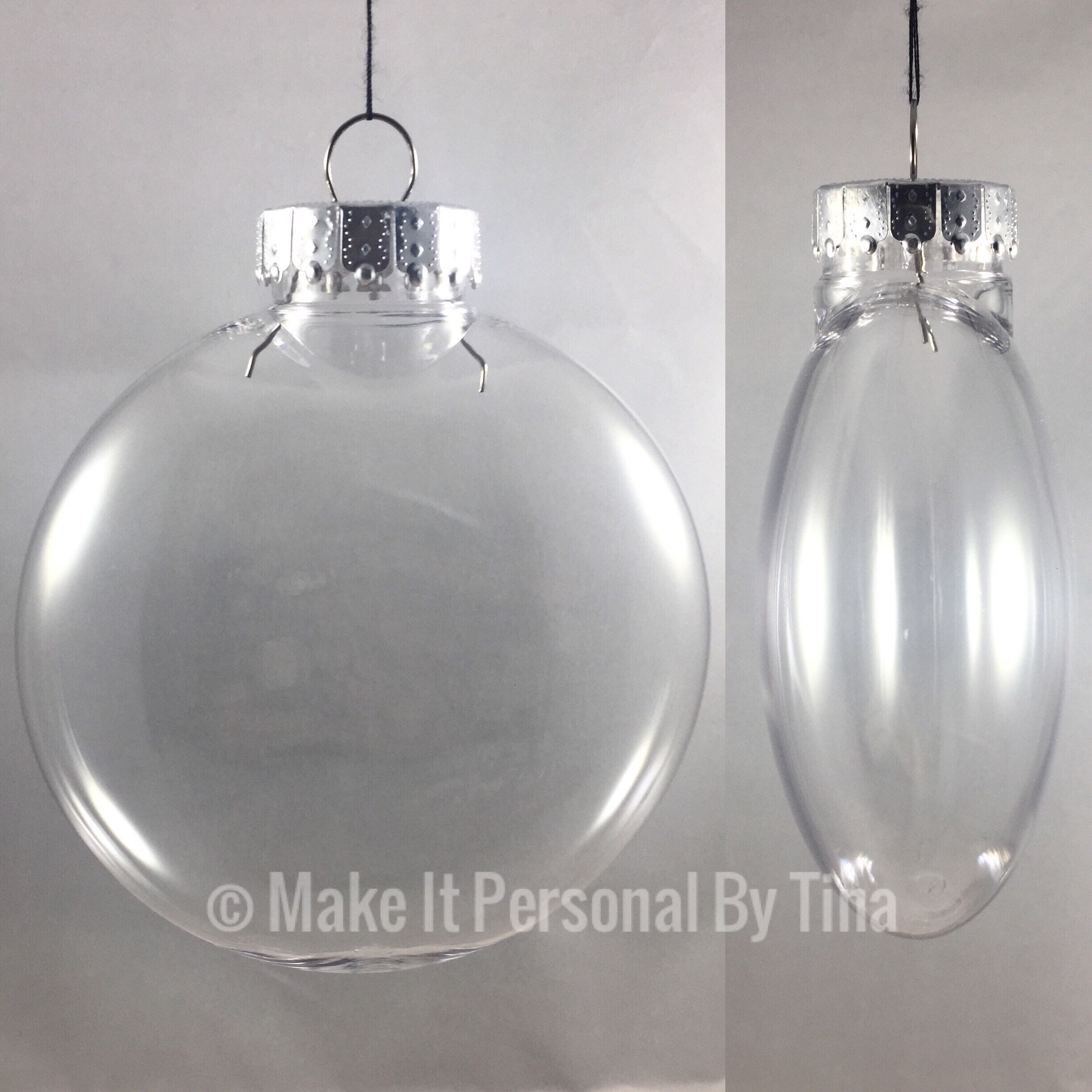 Qty of 50 100 mm Clear Plastic Flat Disc Christmas Ornaments Etsy
