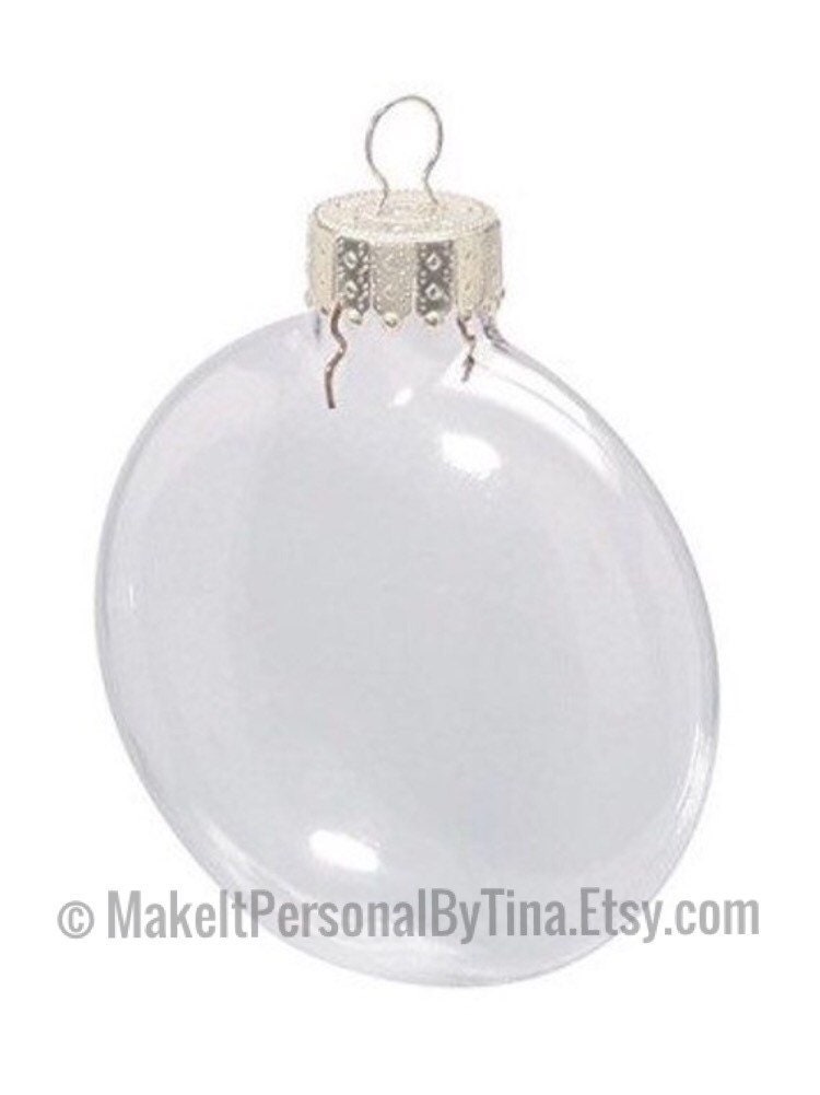 Qty of 200 80mm Clear Plastic Flat Disc Christmas Ornaments FREE