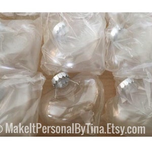 Qty of 75 100mm Clear Plastic Heart Shaped Christmas Ornaments image 3