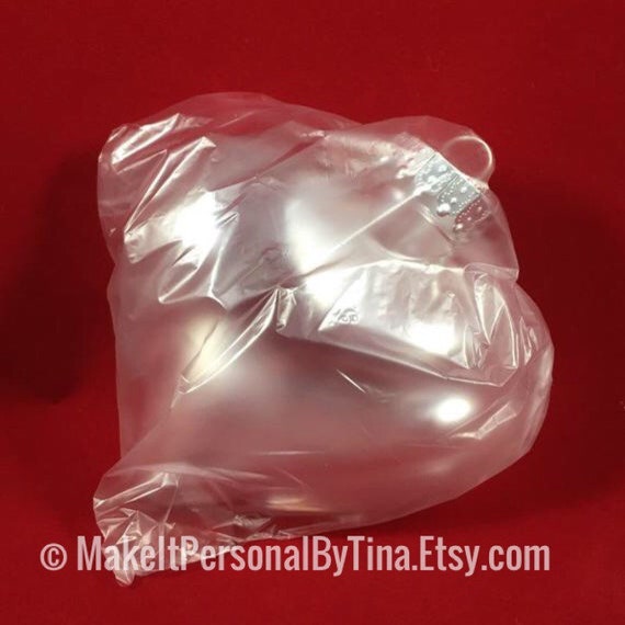 Qty of 20 100mm Clear Plastic Heart Shaped Christmas Ornaments 