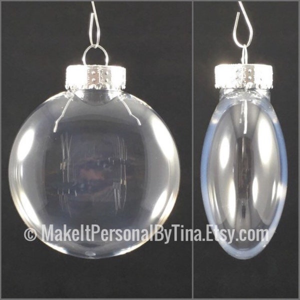 Qty of 100 - 80mm Clear Plastic Flat Disc Christmas Ornaments - FREE SHIPPING