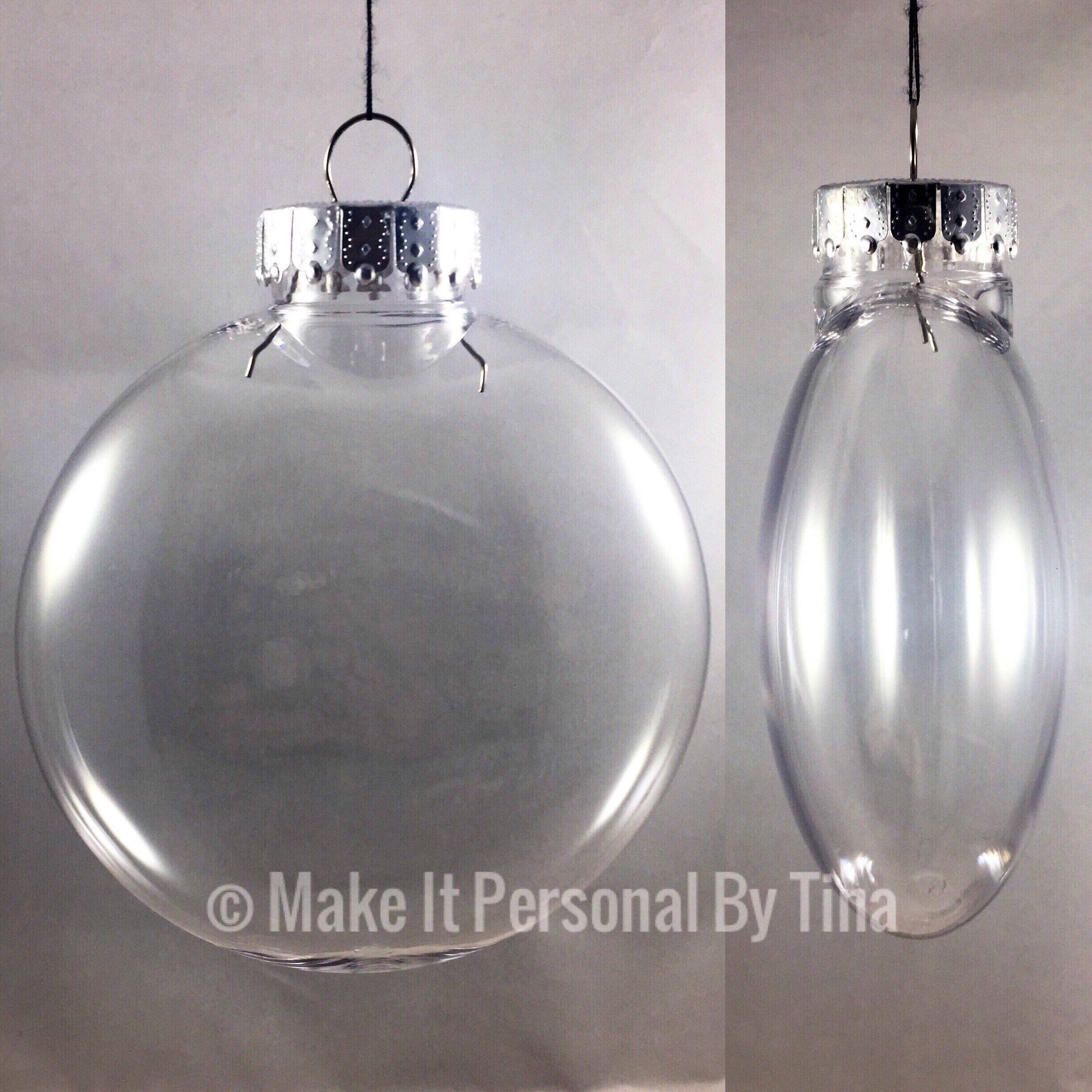 100 mm Plastic Ornaments 30 Pack of Ornaments Fillable Ornament Christmas Ornament