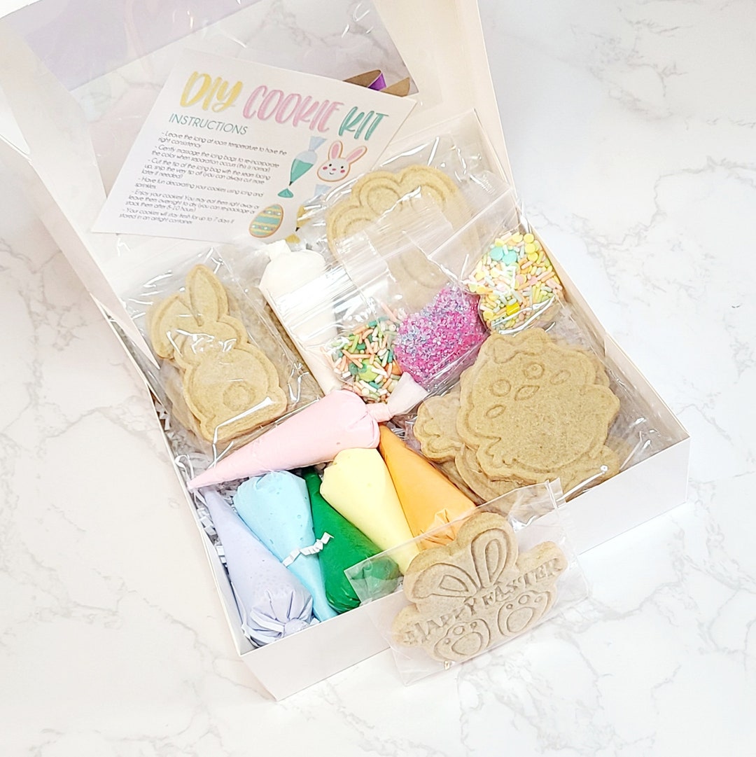 Easter DIY Cookie Kit, Easter Cookies, DIY Cookie Kit, Stamped Cookies