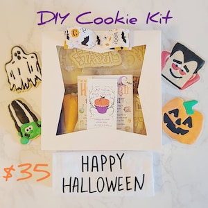 Halloween DIY Cookie Kit, DIY Cookie Kit, Halloween Sugar Cookies, Bakers Dozen