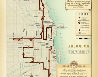 Personalized 2023 Chicago Marathon Map