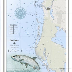 Florida&#39;s Gulf Coast Nautical map