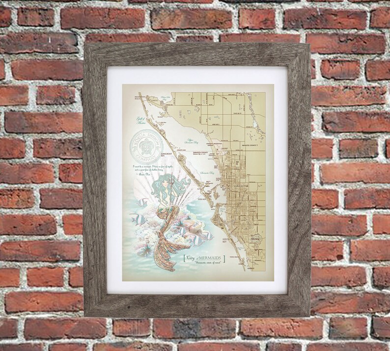 Vintage Sarasota anais Nin Mermaid Quote Etsy