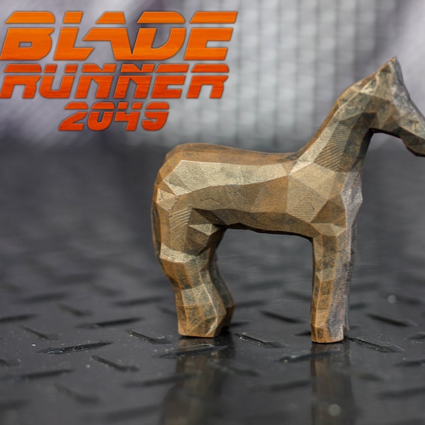 Blade Runner 2049 Wooden Horse Replica with Inscription Version 1