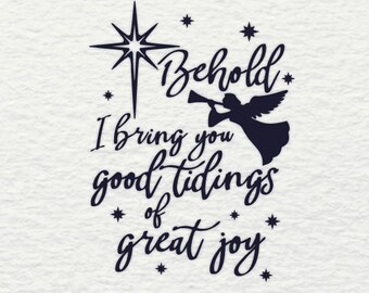 Good Tidings Christmas SVG, Nativity Scene (Digital Download)
