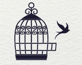 Bird Cage Svg Etsy