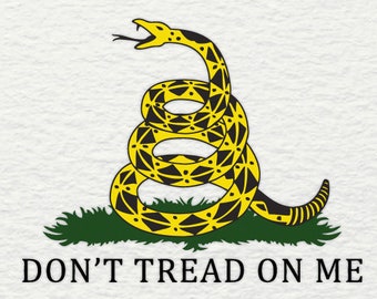 Vlag van Gadsden SVG – Don't Tread On Me, patriottisch Amerika (bestand knippen)