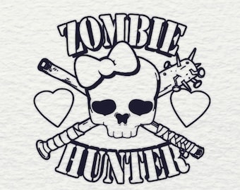 Zombie Hunter SVG, Zombie, Girl Zombie, Hunting SVG, Halloween SVG, Zombie Outbreak, Svg File, Silhouette Svg, Cricut Svg, Silhouette File