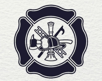 Firefighter Maltese svg cut files, Fireman cricut files, fire silhouette, Firefighter clipart files, Fire Department Svg, svg, jpeg, eps