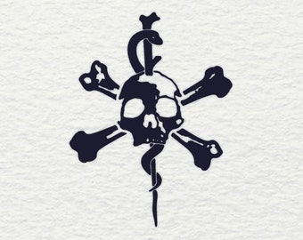 Paramedicus schedel SVG, EMT Star of Life clipart (digitale download)