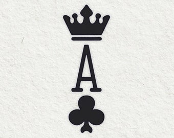 Ace of Clubs SVG Poker Playing Cards Decal T-shirt SVG for - Etsy Ireland