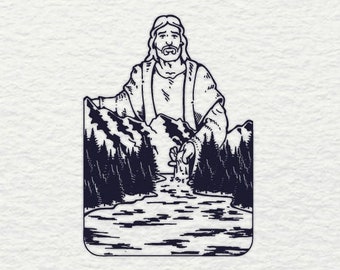 Jesus Fountain Vector – Christian (svg, ai, eps, jpeg)