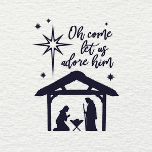 Nativity SVG Nativity Scene svg Christmas SVG Holiday Winter Holiday Svg Files for Cricut Silhouette Laser Cut Design Digital Download