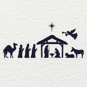 Nativity SVG Nativity Scene svg Christmas SVG Holiday Winter Holiday Svg Files for Cricut Silhouette Laser Cut Design Digital Download