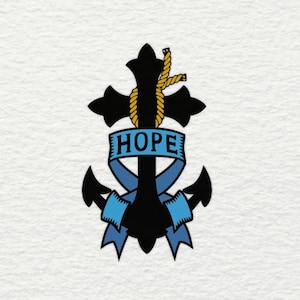 Hope Anchor SVG - Christian SVG Hope svg Clipart Files for Cricut Cut File Silhouette Anchor Vector Clipart Clip Art Jpeg Eps Ai shirt Jesus