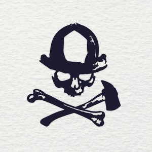 Firefighter Skull SVG Cut File, Distressed Skull Svg First In Last Out Fire Department Fireman SVG Axe Silhouette Cameo Cricut by Hassified