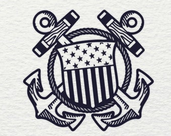 Logo Amerikaanse kustwacht, militaire veteraan (svg, eps, ai, jpeg)