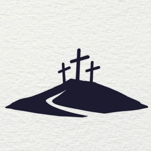 Kalvarienberg Kreuze SVG - Kreuz SVG Jesus Glauben Kreuz Kreuz Christian religiöse Vinyl schneiden geschnitten Datei für Silhouette Cricut Glowforge Laser
