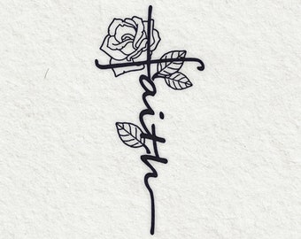 Faith Cross Svg Cut File Faith Cross Clipart Faith Svg Cross Cut Archivos para Cricut Religioso SVG Jesús Dios Eps Dxf Descarga digital instantánea